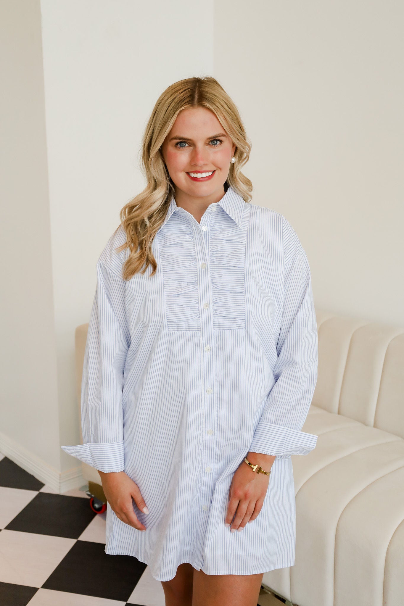 Harbor Pinstripe Dress