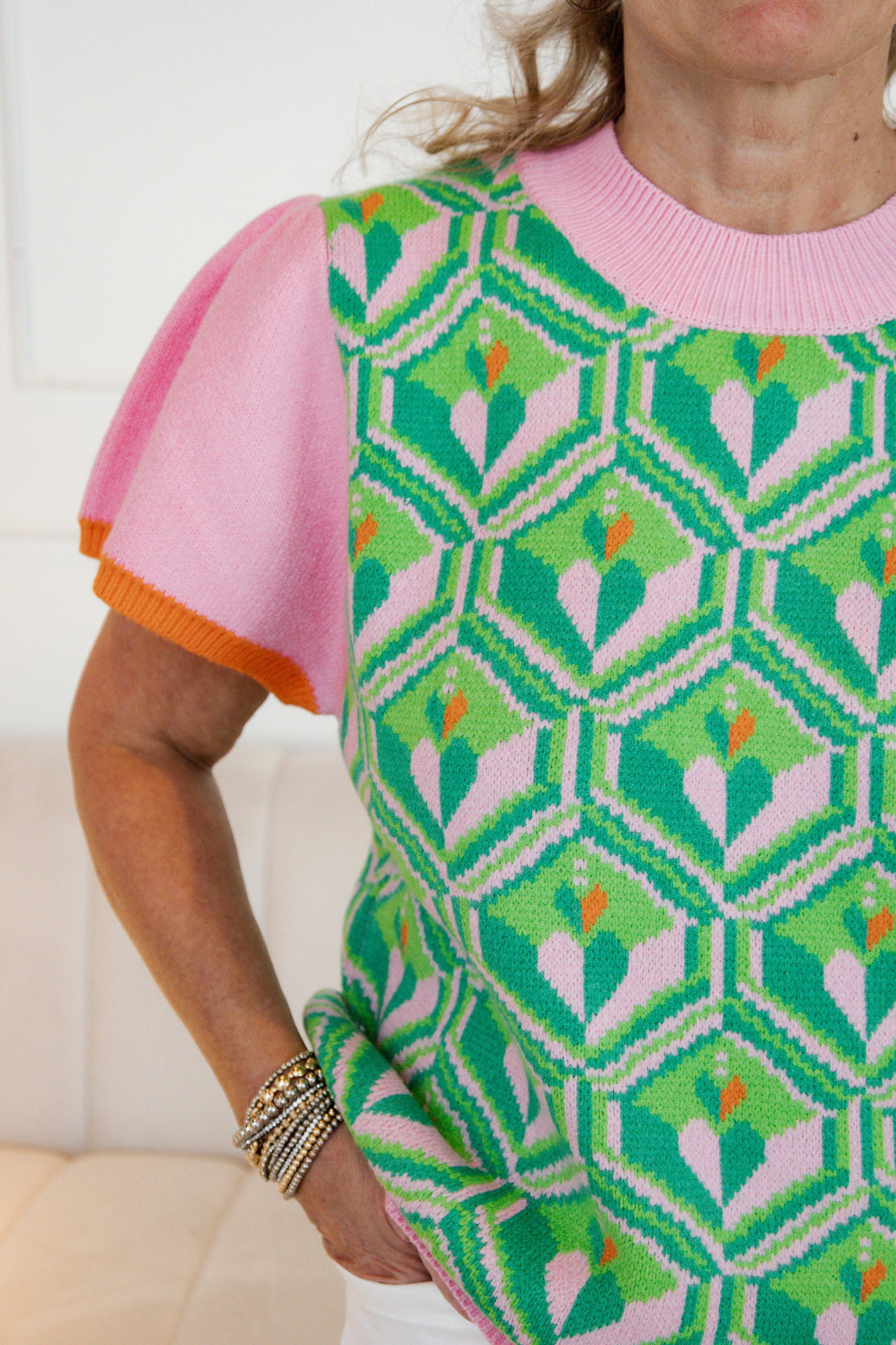 Peach and Palm Sweater