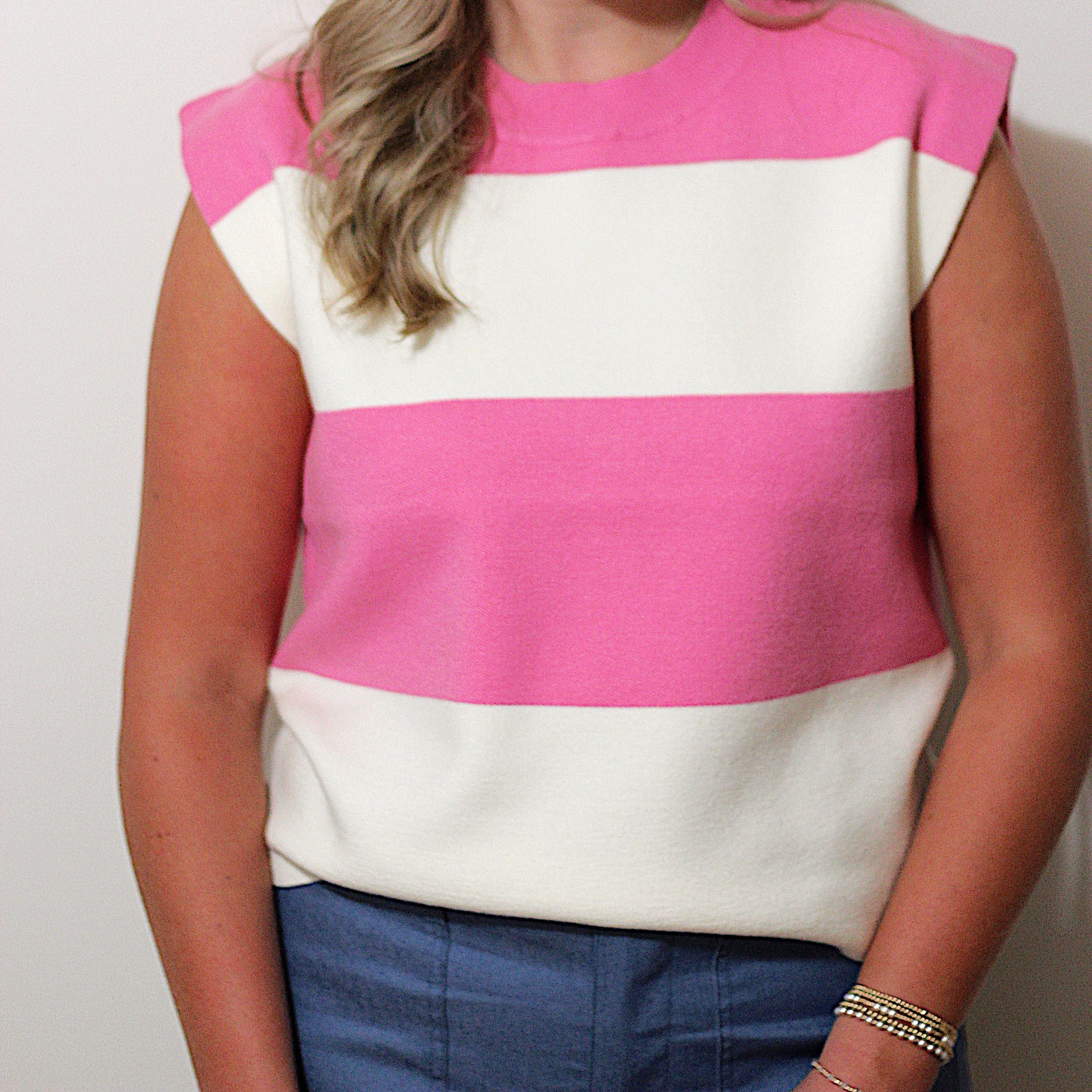 Stripe Peony Top