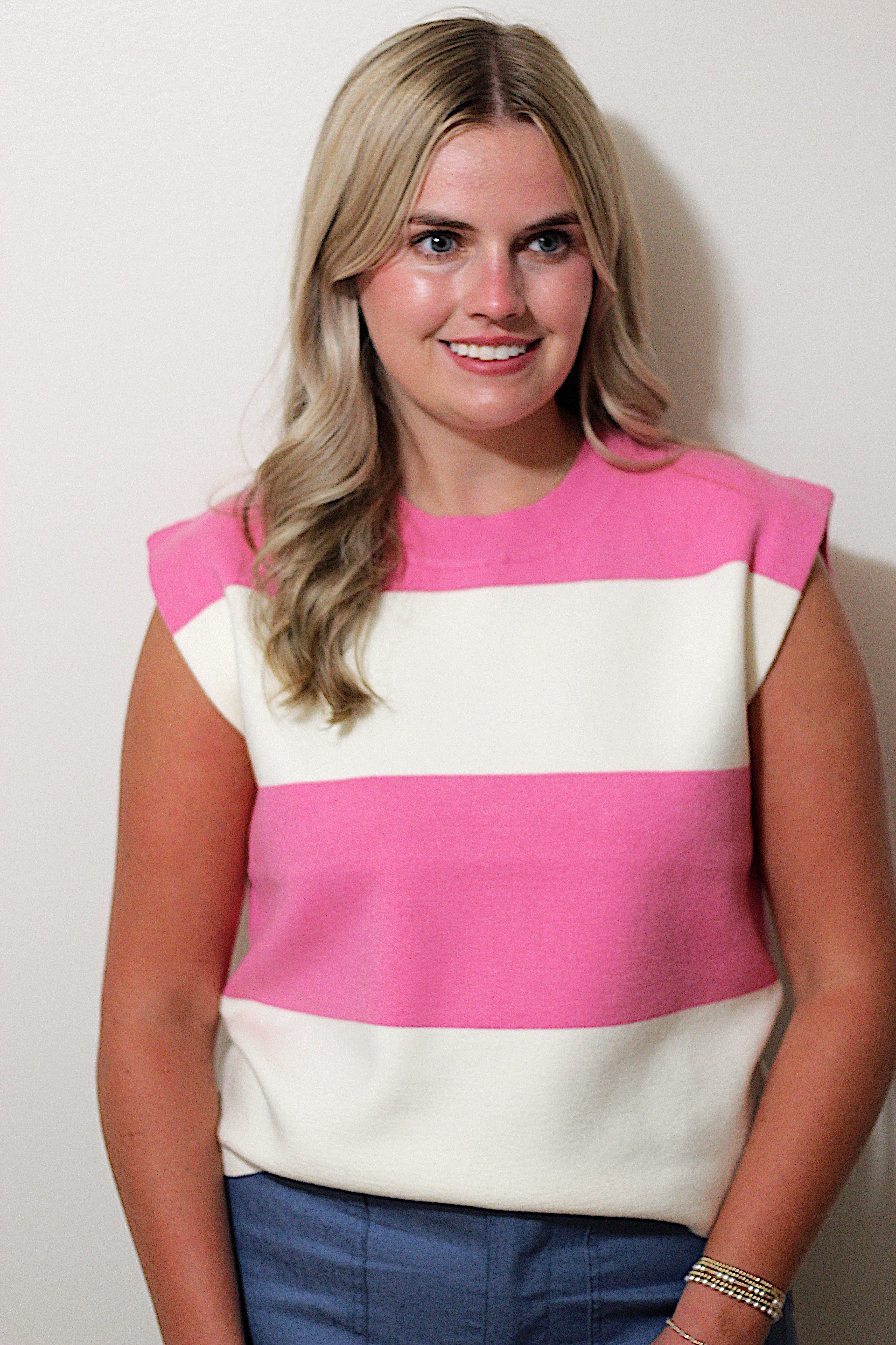 Stripe Peony Top