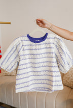 Ribbon & Pinstripe Blouse