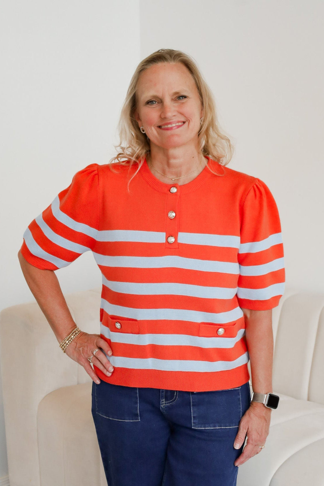 Tangerines Tide Summer Sweater