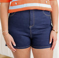 Everyday Dark Denim Shorts