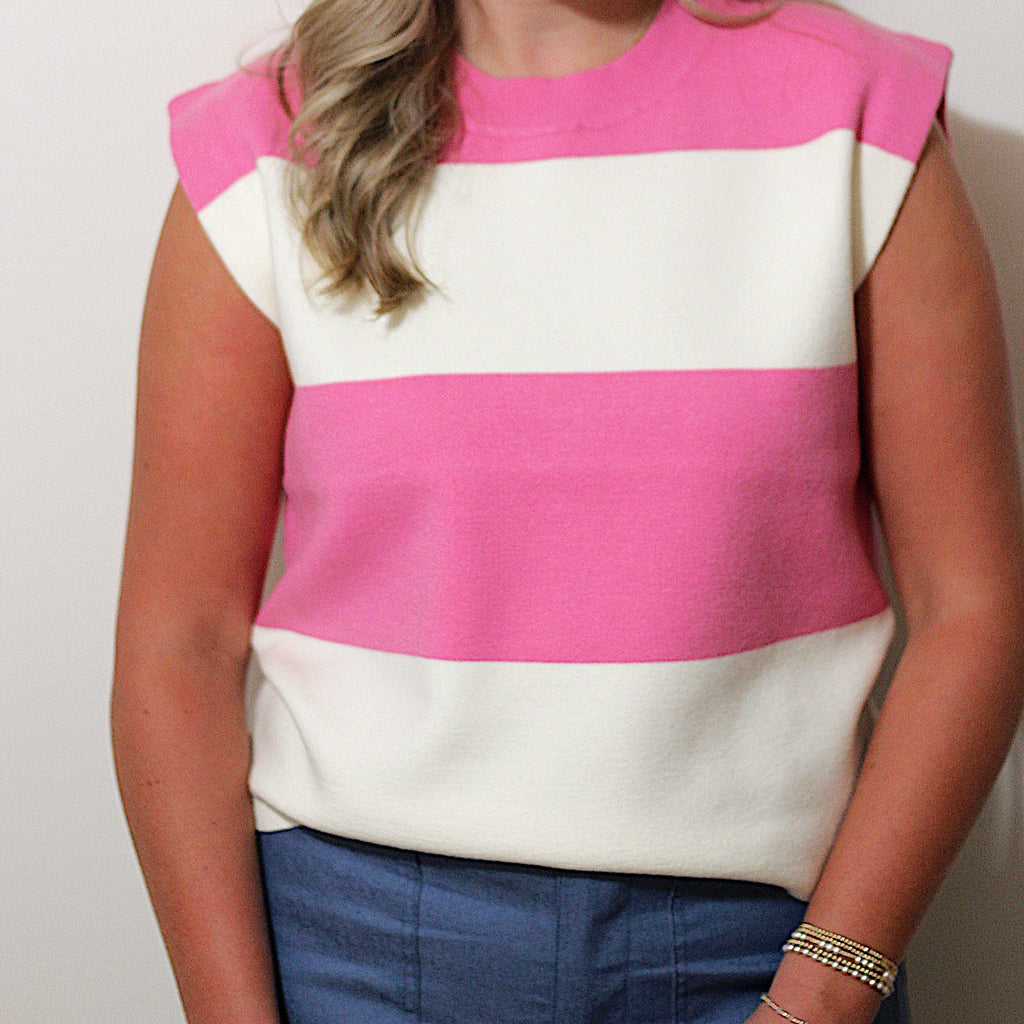 Stripe Peony Top